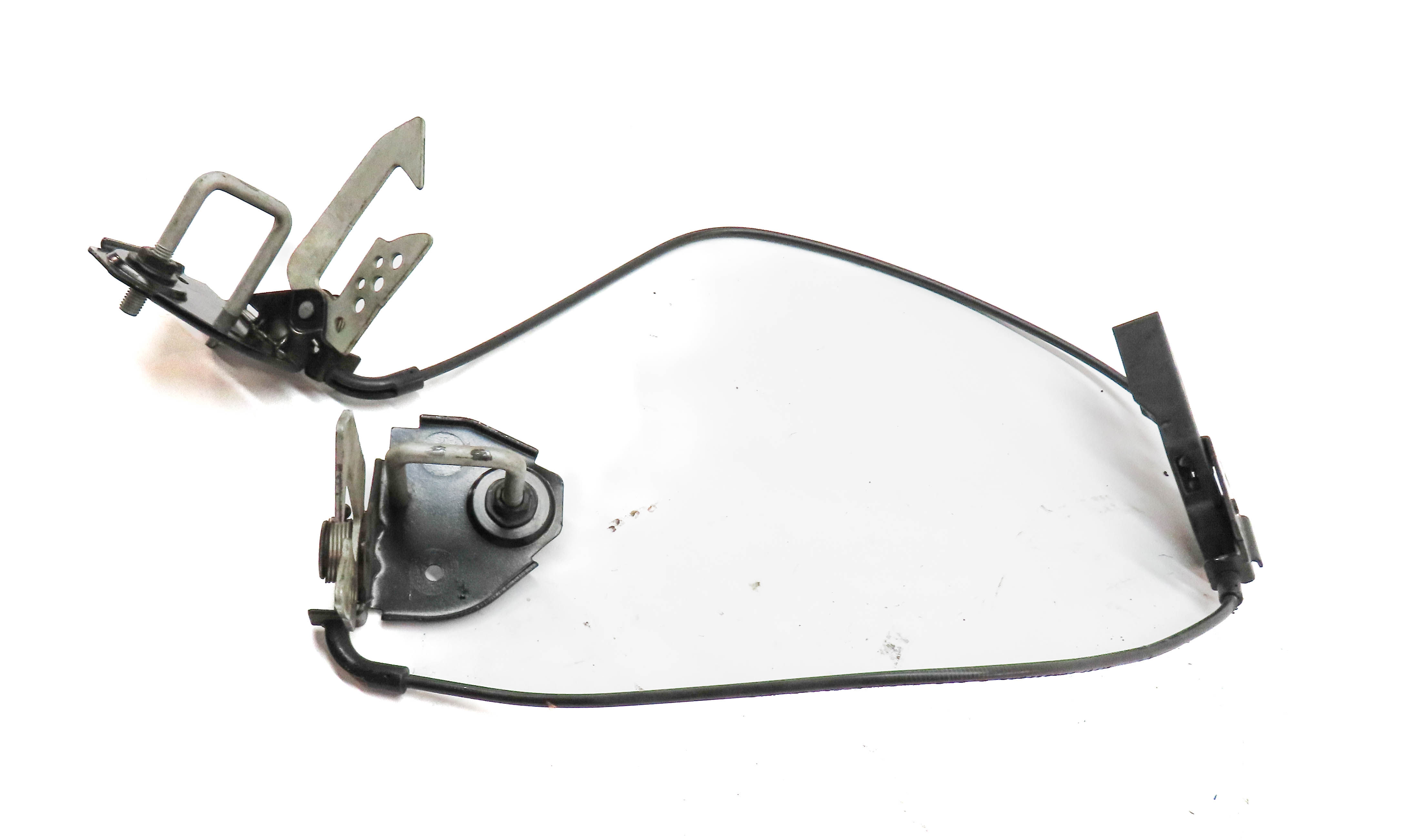 11 BMW 535XIGT F07 FRONT LEFT & RIGHT HOOD LOCK LATCH RELEASE LEVER SET w/CABLE — exact item pictured